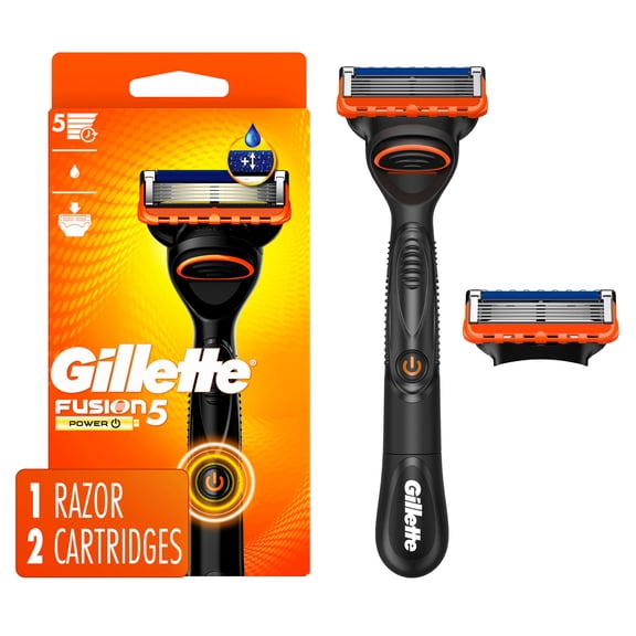Gillette Fusion5 Power Shaving Razor for Men, 1 Handle, 2ct Blade Refills Precision Trimmer