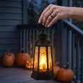 thumbnail image 5 of Halloween Vintage Silhouette Lantern 5.70IN Silhouette LED Lantern with Hanging Ring Spooky Lamp Halloween Decorations for Dining Table Fireplace Mantel Window Tree Branch Indoor Home Decorations, 5 of 6