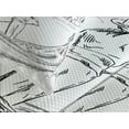 thumbnail image 4 of Ambesonne Venice Quilted Bedspread Set 3 Pcs, Rialto Bridge Gondola, King Size, Black White, 4 of 5