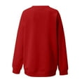 thumbnail image 3 of qILAKOG Oversized Sweatshirt for Women Long Sleeve Crewneck Casual Pullover Top Fall 2024 Trendy Clothes Women's Autumn Round Neck Blouses Teen Girls Y2K Fall Pullover, Red&XXL, 3 of 4