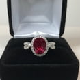 thumbnail image 5 of HeartsAndYou 2ct Natural Pink Ruby Halo Split Band Engagement Ring 100% 14k SOLID White Gold, 5 of 9