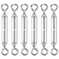thumbnail image 1 of Uxcell Lot de 6 Tourbillon Il et Il, M6 Acier Inoxydable Tourbillons Lourds Corde Métallique Tension Réglable, 1 of 7