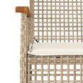 thumbnail image 3 of vidaXL 5 Piece Garden Dining Set with Cushions Beige Poly Rattan, 3 of 4
