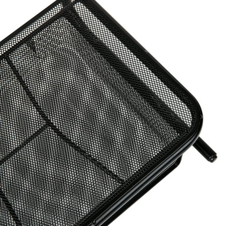 Mind Reader - Monitor Stand, Ventilated Laptop Riser, Desktop Organizer, Paper Tray, Metal Mesh, 16.75"L x 13"W x 5.25"H - Black
