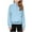 X2Light Blue, variant on uikmnh Girls Half Zip Pullover Solid Color Hooded Sweater with Pocket Autumn Teen Outerwear Size:7-8 Years