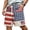 Pink, variant on CIENVNSTG Men's Patriotic USA Flag Print Shorts Drawstring Elastic Waist Casual Shorts for Independence Day Party Blue L
