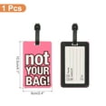 thumbnail image 2 of Luggage Tag (Not Your Bag), Funny Travel Baggage Bag Tag Suitcase Identifier Label for Women Men Hot Pink, 2 of 6