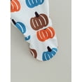thumbnail image 6 of Newborn Baby Girl Boy One Piece Jumpsuit Halloween Pumpkin Print Long Sleeve 2 Way Zipper Footies Pajamas Sleepers Fall Romper, 6 of 7
