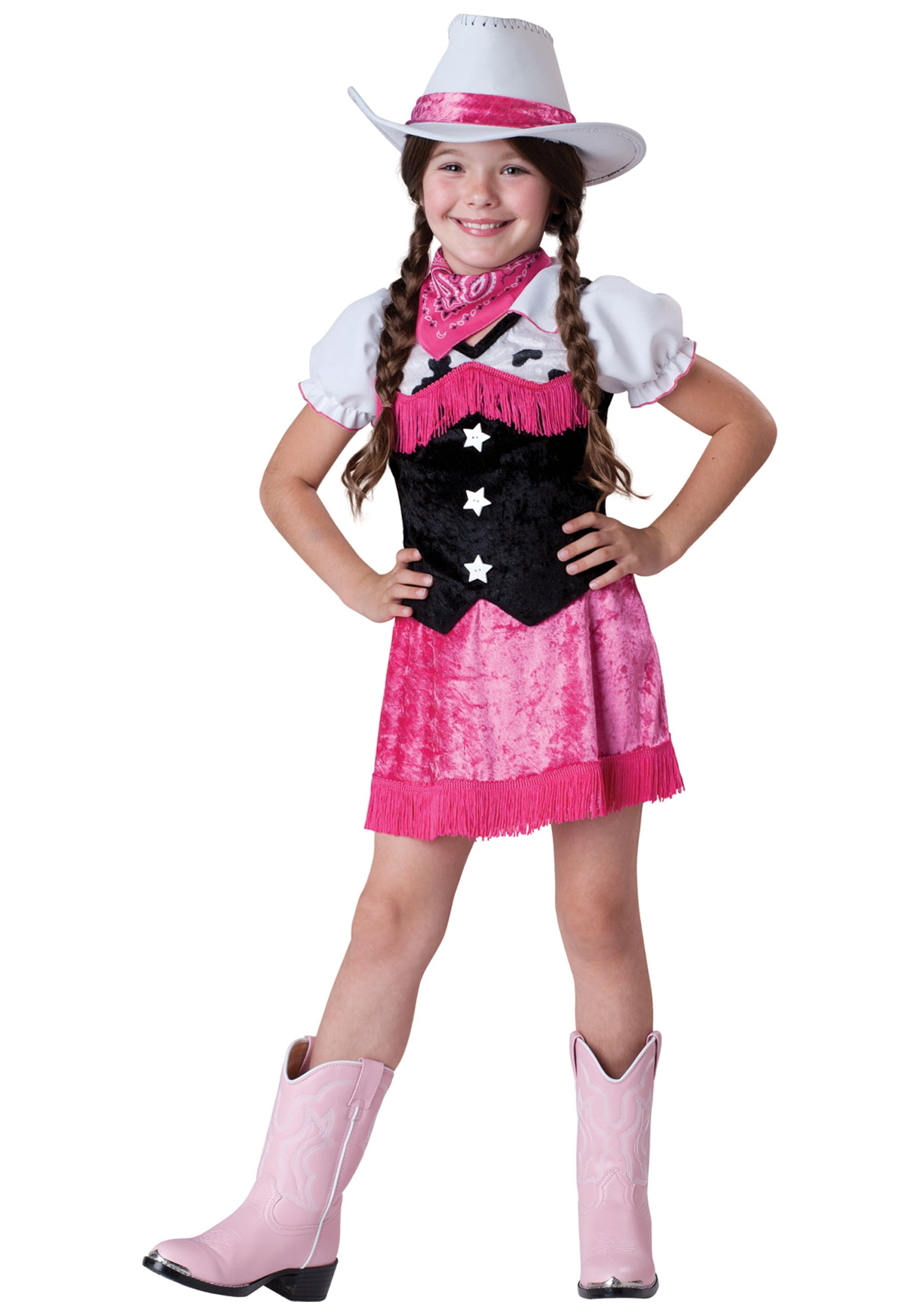 Morph Kids Cowgirl Costume For Girls Cow Girl Costume Kids Pink Western ...