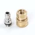 thumbnail image 1 of Bgsha Pair Pressure Washer Quick Release 1/4 Male M22/14 Female Plug Brass Connector, 1 of 10