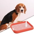 thumbnail image 2 of lionlar Dog Toilet Litter Tray Small Dog Training Pads Reusable Pet Training Toilet with Pink, 2 of 8