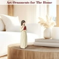 thumbnail image 4 of Reading Girl  Figurine, Book Lover Gift for Women, Aesthetic Bookshelf Decor for Library Desk Office, 4 of 8
