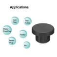 thumbnail image 4 of Uxcell Silicone Rubber Solid Plug Soft Flexible Stopper for 13-14mm Hole Black 24 Pieces, 4 of 5