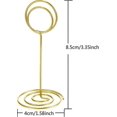 thumbnail image 4 of 24 Pieces Gold Table Number Holders Wedding Place Card Holders Table Centerpieces Photo Holder Clips Wire Picture Clips Memo Note Photo Stand, 4 of 5