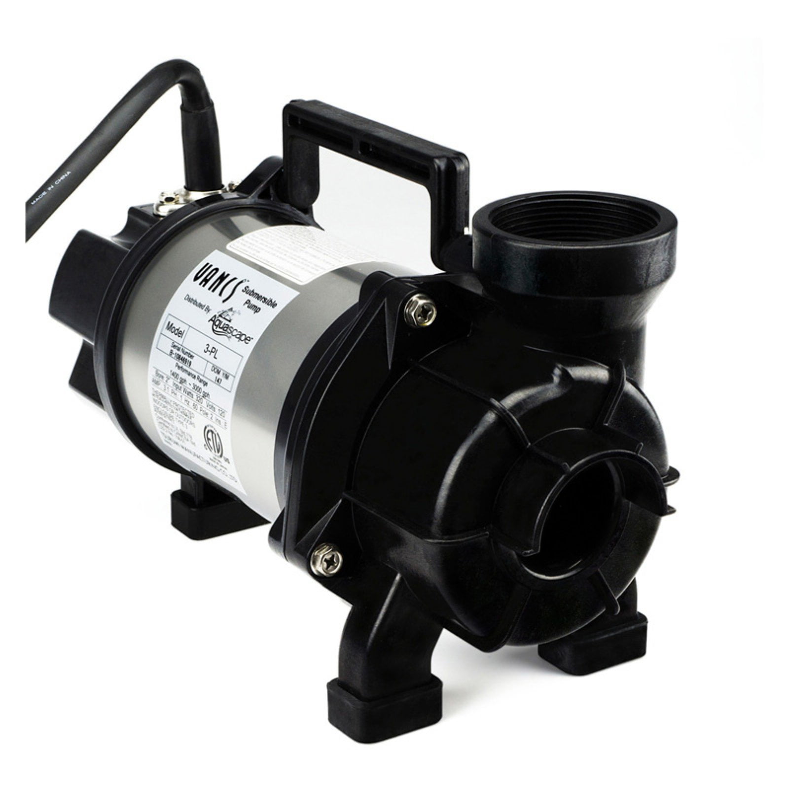 AquascapePRO 3PL 3000 GPH Solids Handling Pump