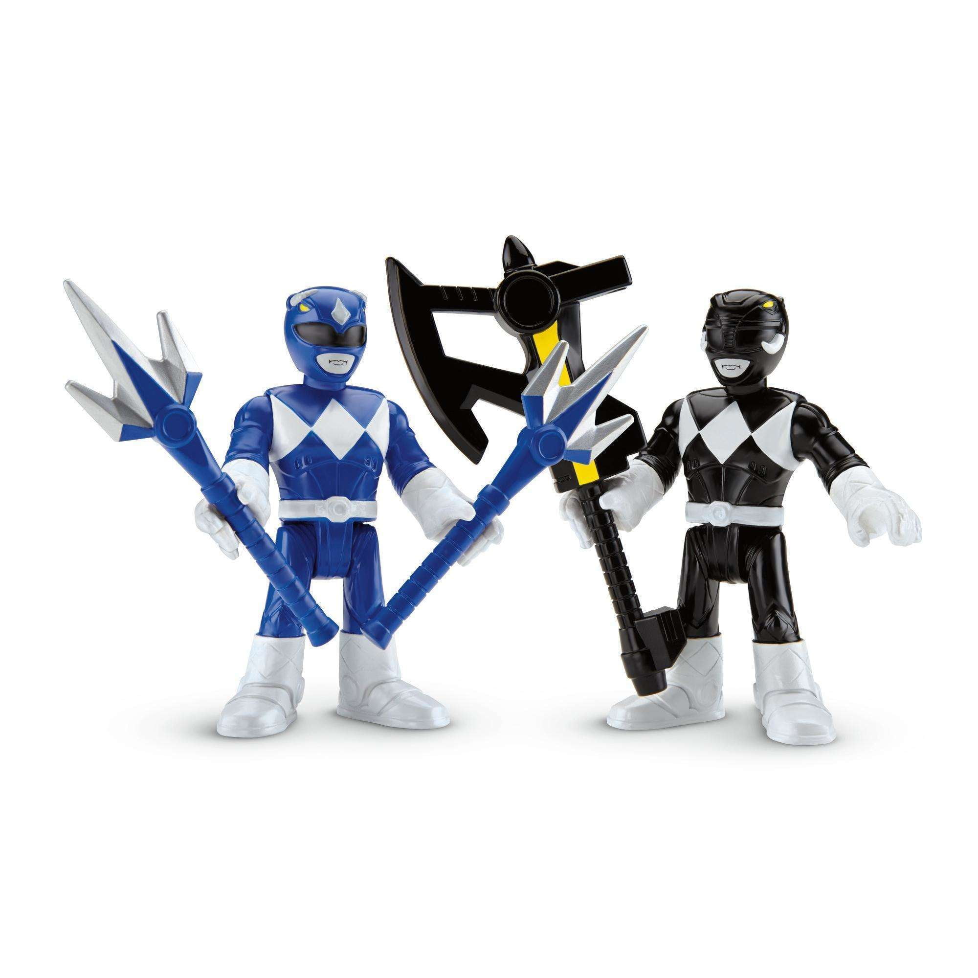 Mighty Morphin Imaginext Blue Ranger & Black Ranger Mini Figure 2-Pack 