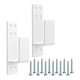 thumbnail image 3 of Soportes de barrera de puerta Soporte en U con tornillos Se adapta a madera de 2x4 Soporte de barra abierta abatible Blanco, 3 of 7