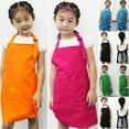 thumbnail image 1 of Girl Kids Children Bow Apron Baking Party Polka Dot Kitchen Cook Aprons, 1 of 5