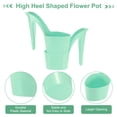 thumbnail image 2 of Uxcell 2-Pack High Heel Shaped Flower Pot, 8.5 Inch Home Decor Shoe Vase, Creative Craft for Indoor/Outdoor [Green], 2 of 7
