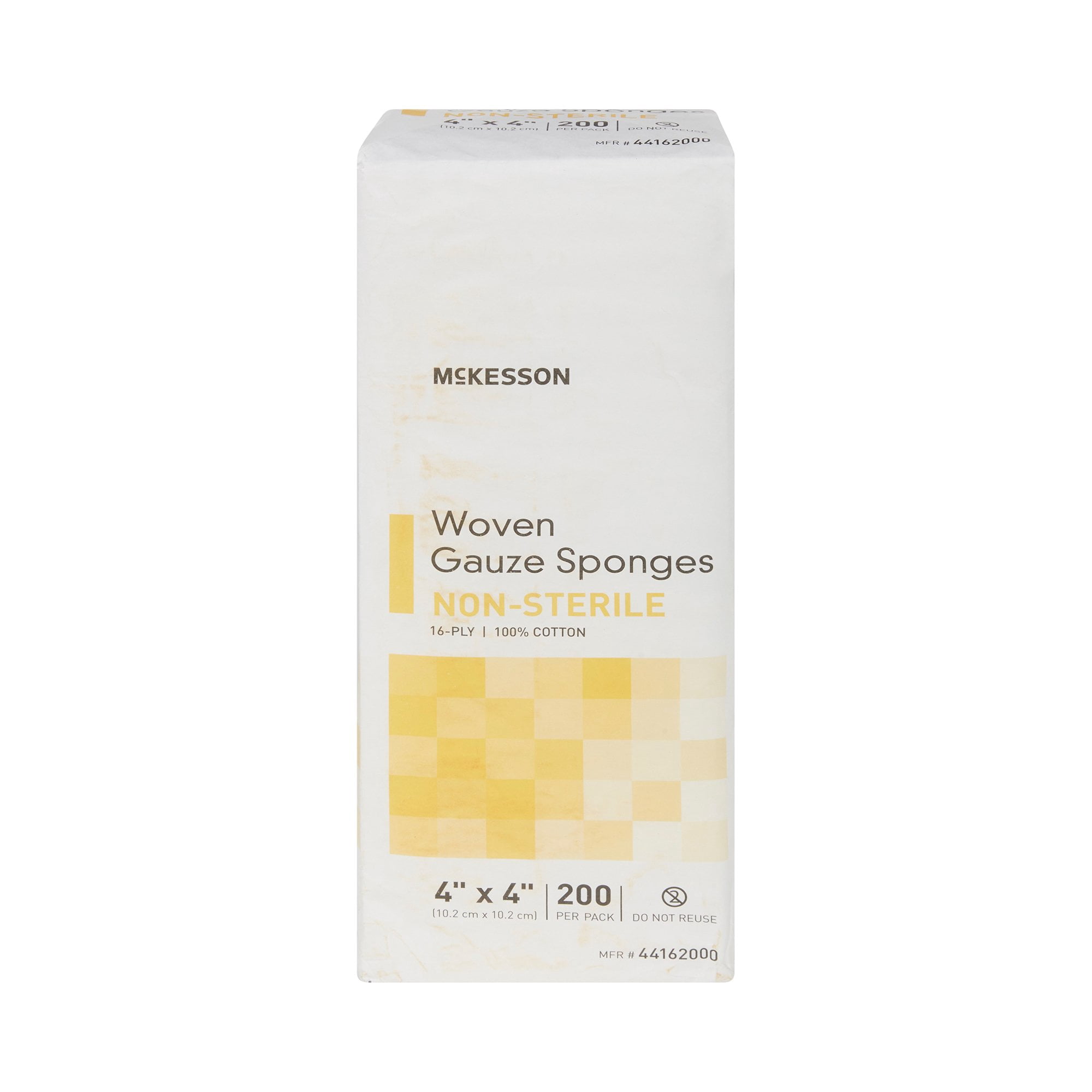 McKesson Woven Gauze Sponges, Non-Sterile 16-Ply Wound Pads, 2 in x 2 in, 200 per Pack, 10 Packs, 2000 Total