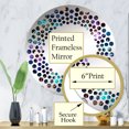 thumbnail image 3 of Designart "Moroccan Fantasy II" Paisley Polka Dot Round Wall Mirror - Oval Printed Decorative Mirror - Multiple Color Options, 3 of 5