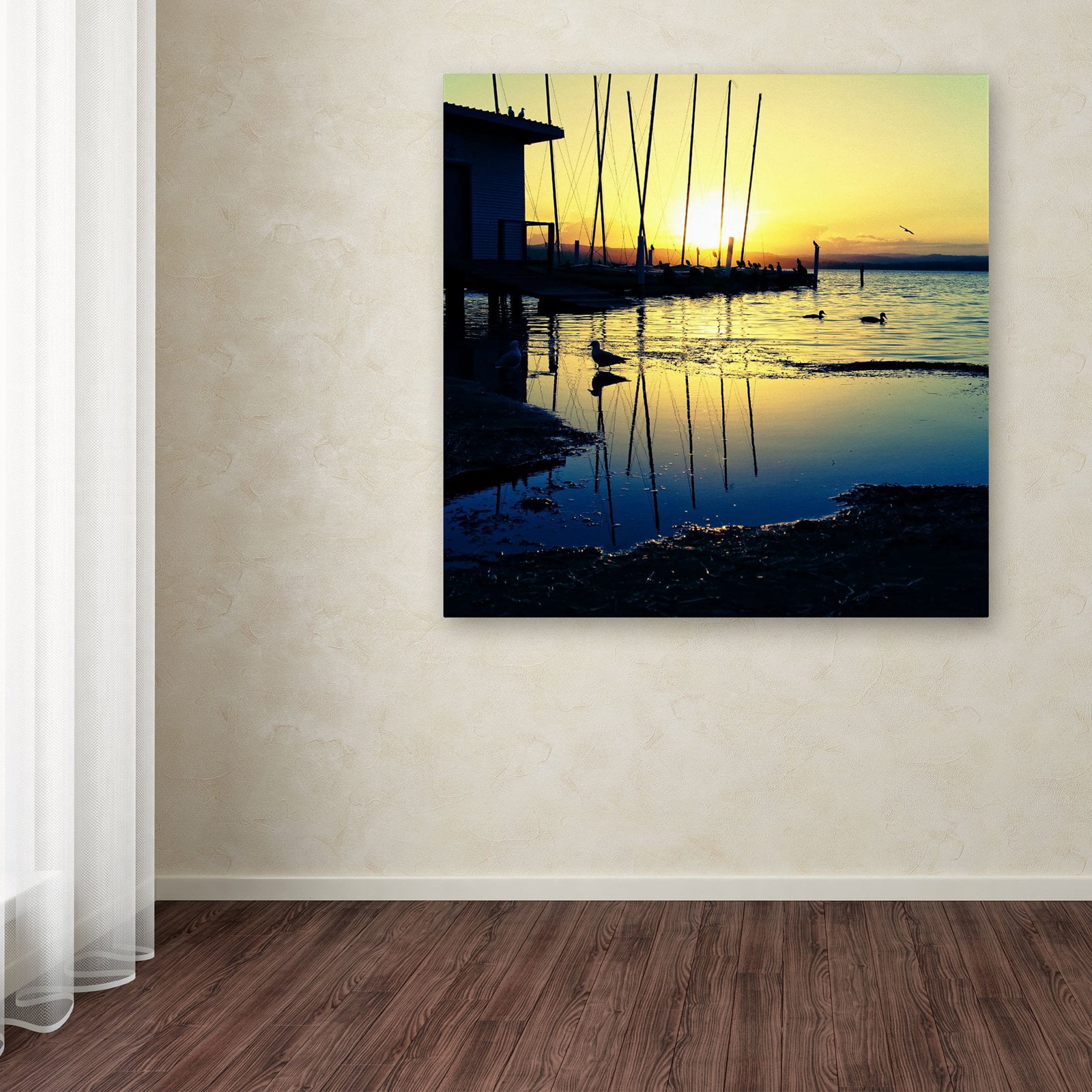Trademark Fine Art "Sunset Conversations" Canvas Art by Beata Czyzowska Young