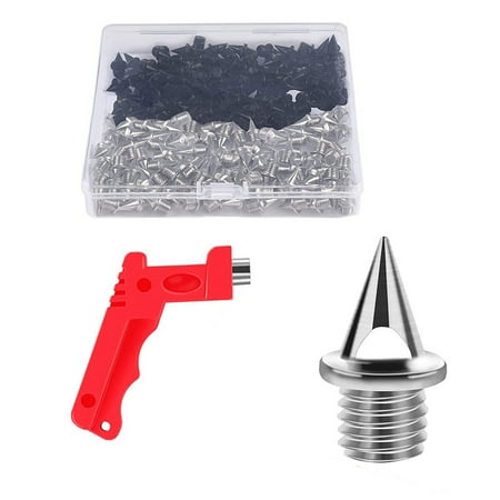 

120 PCS 1/4 Inch Stainless Steel Track and Country Spikes Golf Shoe Spikes with Spike Wrench Replacement Spike