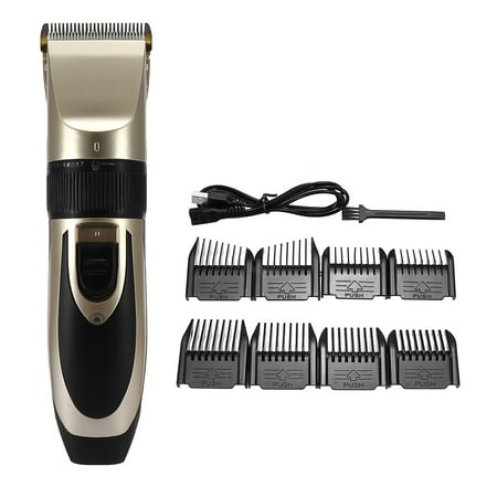 Cordless Rechargeable Beard Hair Trimmer Clipper Razor Shaver with 8 Combs Set Ceramic Blade for Men Baby Kids Home Haircut Father's Day (Best Hair Trimmer For Kids)