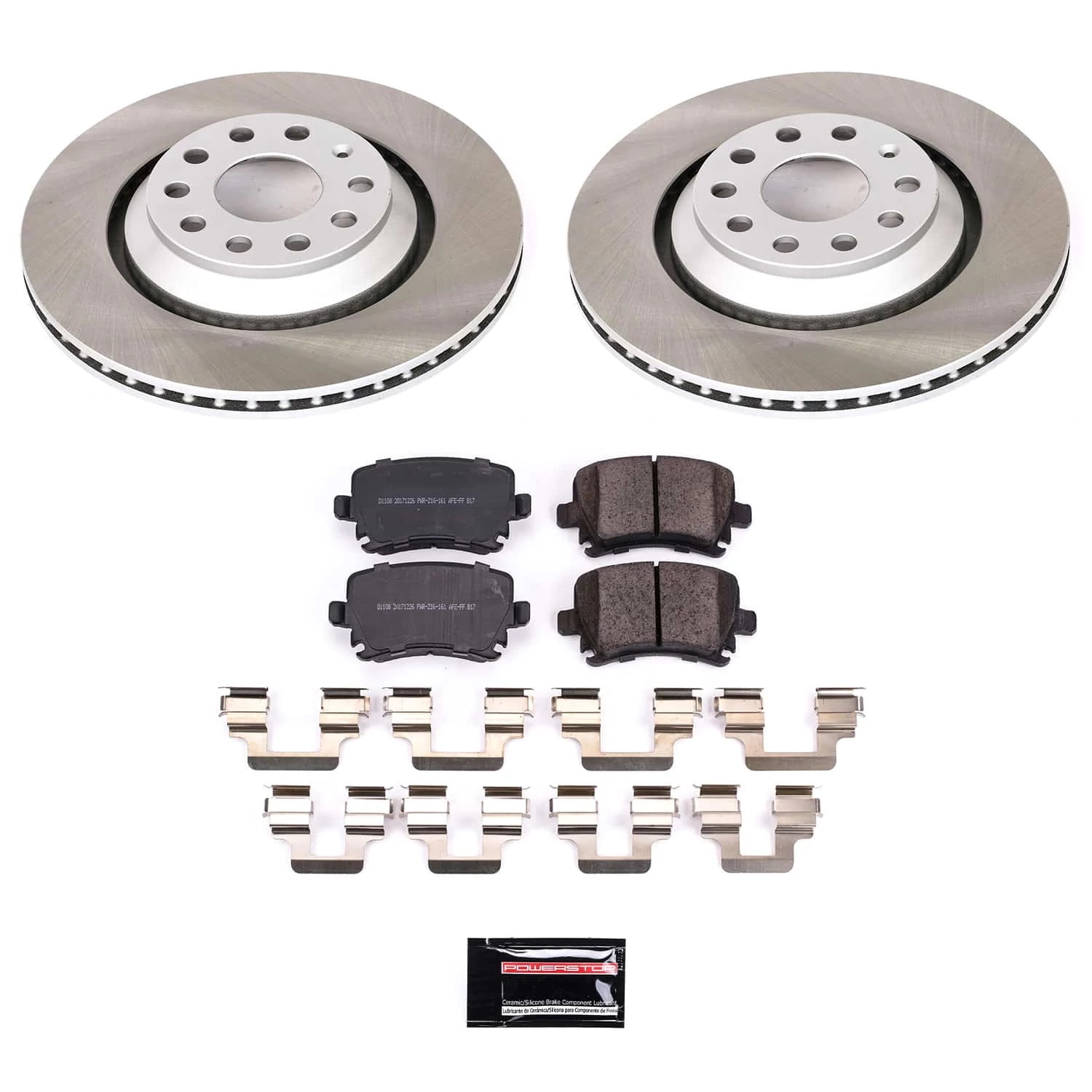 PowerStop Rear Semi-Coated Rotor and Low-Dust Ceramic Brake Pad Kit SC4628