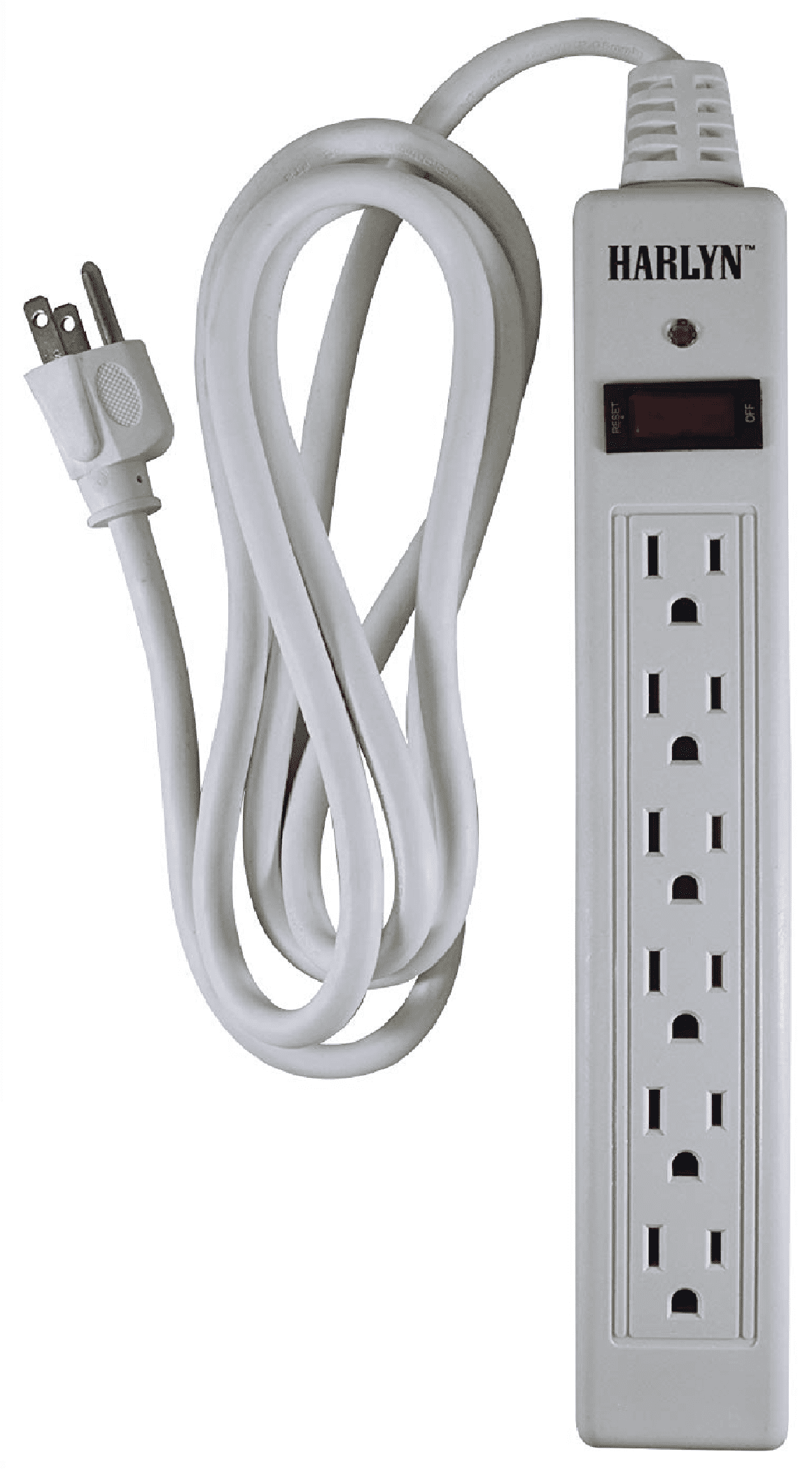 6 Outlets 6 ft cord 15A 125V 1875W 600 J Harlyn Power Strip Surge Protector 6 Outlets 6 ft cord 15A 125V 1875W 600 J Harlyn Power Strip Surge Protector