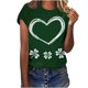 thumbnail image 4 of Camiseta de Cuello Redondo de Manga Corta de Impresión Del Día de San Patricio para las Mujeres, Camisetas de Cuello Redondo para las Mujeres Casual Unisex Wear, 4 of 7
