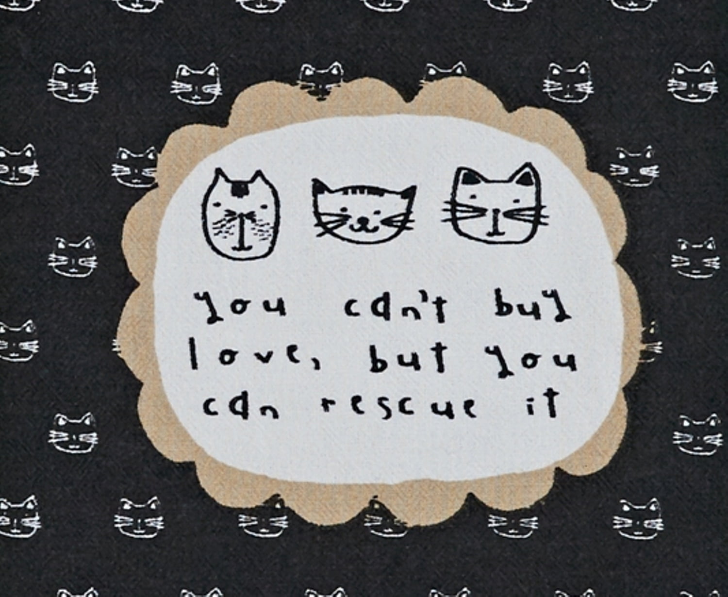 Download Kitty Cat Cant Buy Love But You Can Rescue It Print Kitchen Dish Towel Walmart Com Walmart Com