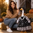 thumbnail image 6 of sruoe Halloween Decorations,Halloween Witch Porch Goose Outfit, 23 Inch Halloween Outfit for Porch Goose, Indoor Outdoor Decoration, Easy Dress Up Festive Cute, Weather Resistant, 6 of 7