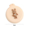 thumbnail image 6 of Pebbuoy Foldable Hair Brush with Mirror Soft Bristles Scalp Massage Cartoon Bowknot Bunny Portable Hair Detangling Styling Comb Hairdressing Tools, 6 of 6