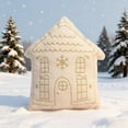 thumbnail image 5 of Luoshdecor Snow House Shape Pillow,17.7in White Plush Xmas Decorative Pillow Cushion for Home Bed Sofa Party Decoration, 5 of 7