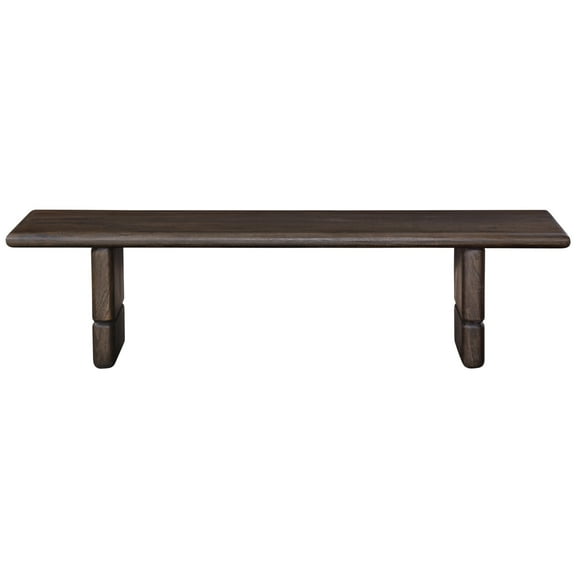 Steve Silver Norvell Backless Sold Wood 69 inch Dining Bench, Dark Espresso