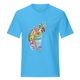 thumbnail image 4 of Puntoco Mujeres Niñas Tallas grandes Camisa con estampado de plumas Camiseta de manga corta Blusa tops Puntoco Puntoco-4293, 4 of 7