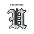 thumbnail image 1 of Gothic Letters Embroidery Iron On Patches Color Optional Alphabet Appliques For Clothing Decor, 1 of 6