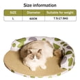 thumbnail image 2 of Cama de enfriamiento para mascotas de interior con tapete de enfriamiento de verano, cama redonda y acogedora para perros pequeños hecha de telas de tapete de ratán, que mantiene el enfriamiento para, 2 of 6