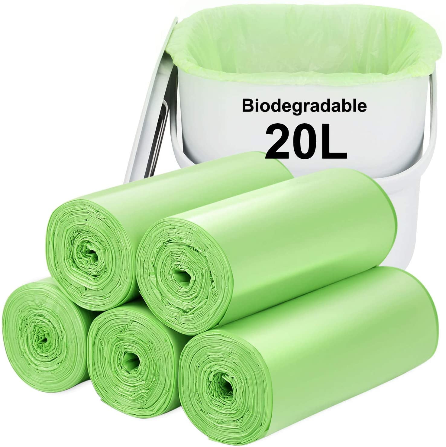 Fit 8L,120 Counts Recycling Rubbish Bags Wastebasket Liners for Kitchen Bathroom Office Car 2.6 Gallon Trash Bags Biodegradable Small Compostable Strong Garbage bags 