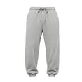 thumbnail image 4 of Men's Solid Color Cuffed Wide Leg Joggers Elastic High Waist Deep Side Pockets Soft Loose Cut for Daily Errands Weekend Trips Gray XL, 4 of 6