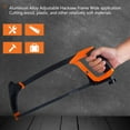 thumbnail image 3 of Hack Saw Frame, Ergonomic Hacksaw Frame Aluminum Alloy Adjustable Tension Rubber Front Handle  For Wood, 3 of 8