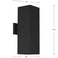 thumbnail image 2 of Progress Lighting - 2 Light Outdoor Up/Down Wall Lantern with Top Cover Lens In, 2 of 2