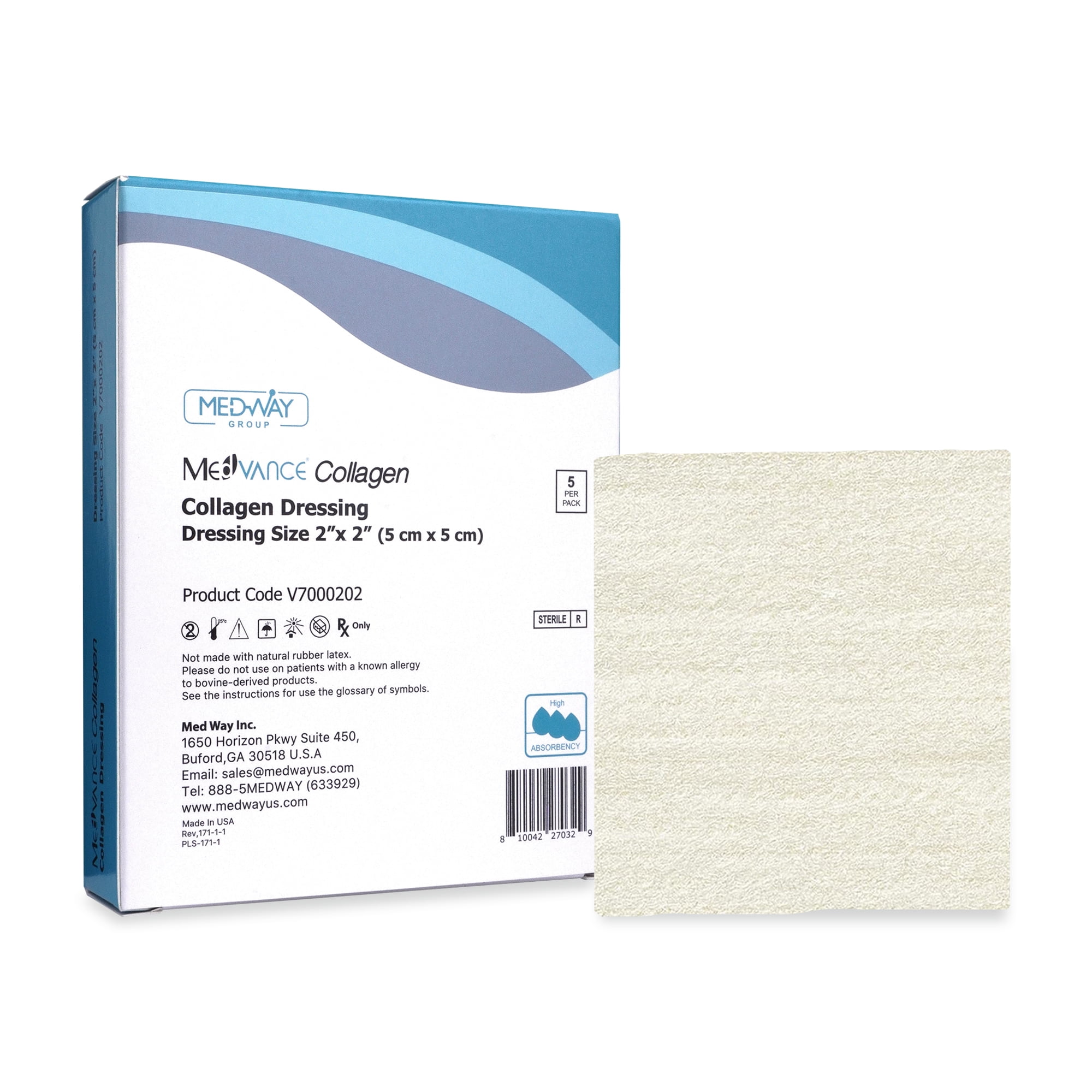 dermacol ag collagen matrix dressing with silver DermaCol Ag Silver Collagen Matrix Dressing, 2 Inches x 2 Inches, Square,  White, Sterile, 10 Count