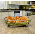 thumbnail image 4 of Spectrum Diversified Euro Basket, Classic Kitchen Design for Breads, Roll, Muffin Pastries & Baked Good Storage, Traditional Style Snack & Food Holder for Serving, 7 x 12.5 x 3.5, Satin Nickel, 4 of 8