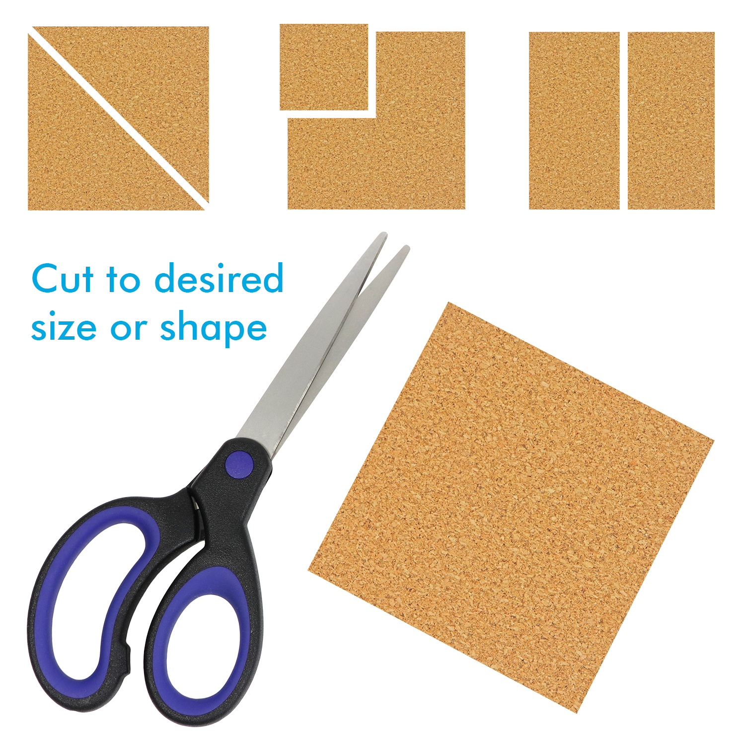 25 Pack Self-Adhesive Cork Squares 4 x 4 Inches, Brown