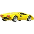 thumbnail image 4 of Lamborghini Countach LP 5000 QV Yellow "Spettacolare" Series Diecast Model Car by Hot Wheels, 4 of 4