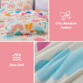 thumbnail image 4 of NTBED Rainbow Comforter Set Chic Bowknot for Kids Girls, Twin Size 6 Piece Bed in a Bag Soft Polyester Bedding Set with Love, Bow & Polka Dot Design, Cream, 4 of 8