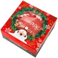 thumbnail image 1 of Caja para tartas Qiqee Christmas de 25 x 25 x 13 cm, 4 juegos con ventana, 1 of 7