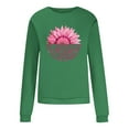 thumbnail image 4 of EQWLJWE Chandails en Molleton Roses pour Femmes Ruban Rose Sensibilisation au Cancer du Sein Chemise Mode Graphique Blouse Chemise Décontractée Manches Longues Col Rond Chandail Tops Pulls d'Automne pour Femmes, 4 of 5